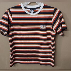 Girls santa Cruz shirt small striped Short sleeve z
